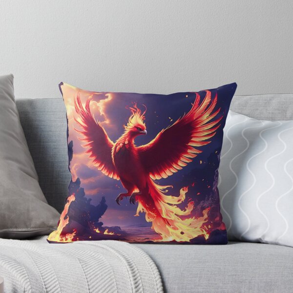 Item preview, Phoenix Rising From Ashes - symbol of rebirth transformation and renewal by destruction designed and sold by RabbitHoleThings.