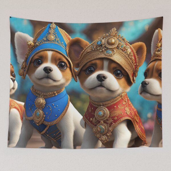Item preview, Folk Art Bollywood Puppy  designed and sold by Colin Bentham.