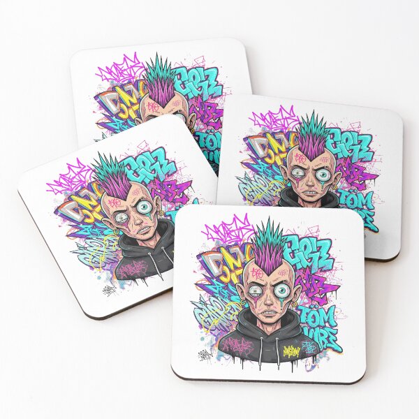 Item preview, Psycho Art Cartoon Tee – Weird Cool Character Streetwear Design designed and sold by LABUTI-SHOP.