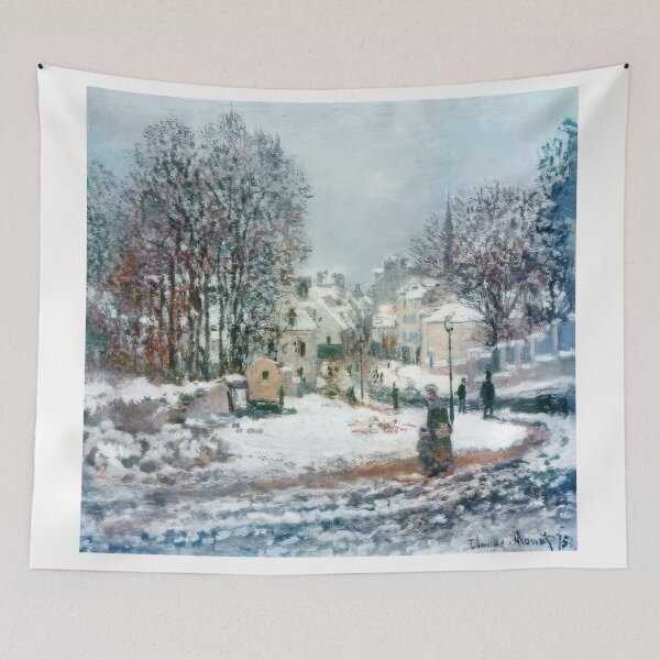Item preview, The Grand Street Entering to Argenteuil Winter   1885 by Claude Monet  designed and sold by GabyddAlessandr.