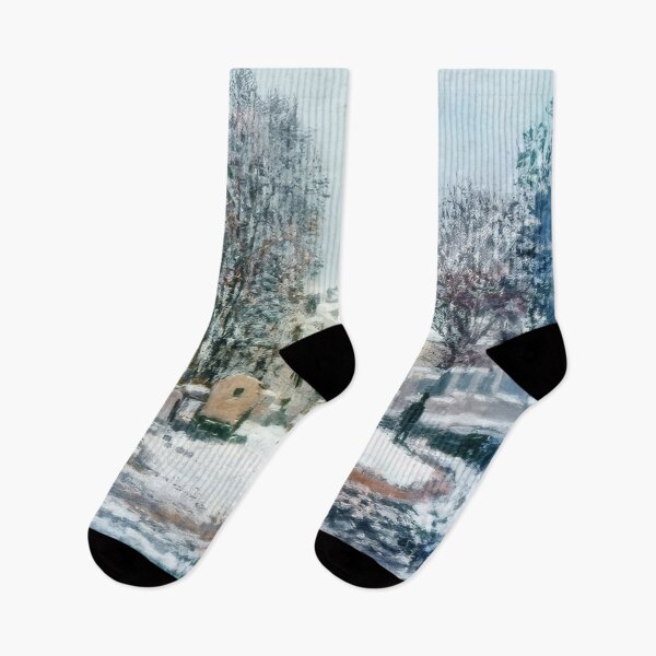 Item preview, The Grand Street Entering to Argenteuil Winter   1885 by Claude Monet  designed and sold by GabyddAlessandr.