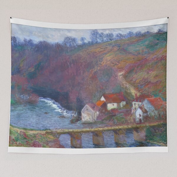 Item preview, The Grande Creuse by the Bridge at Vervy   1889 by Claude Monet  designed and sold by GabyddAlessandr.
