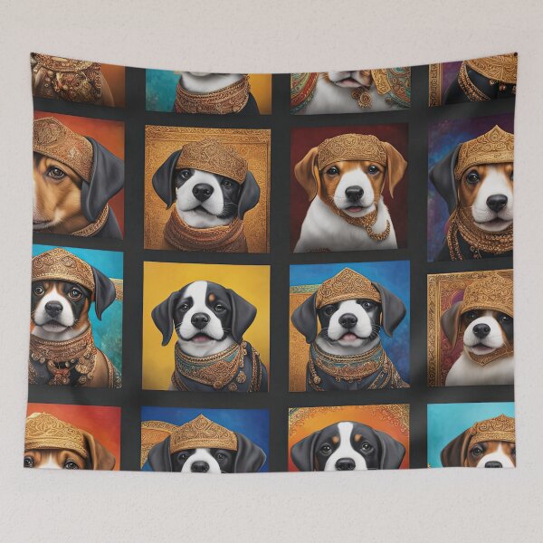 Item preview, Folk Art Bollywood Puppy  designed and sold by Colin Bentham.
