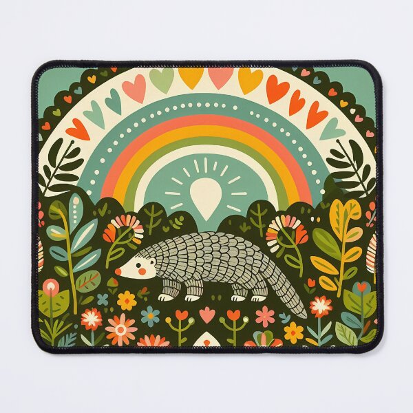 Item preview, Hope for Wildlife: Pangolin - Scandinavian Folk Art by heidiannemorris © designed and sold by FOLK ART FUSION by heidiannemorris.