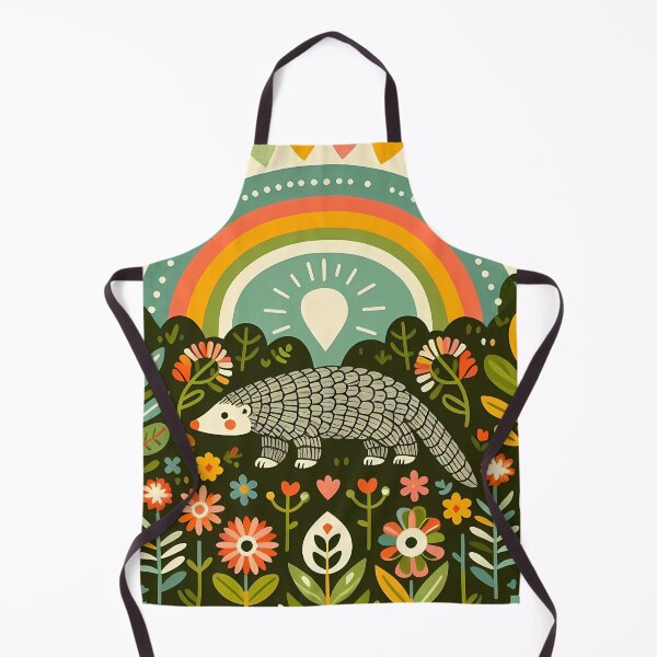 Item preview, Hope for Wildlife: Pangolin - Scandinavian Folk Art by heidiannemorris © designed and sold by FOLK ART FUSION by heidiannemorris.
