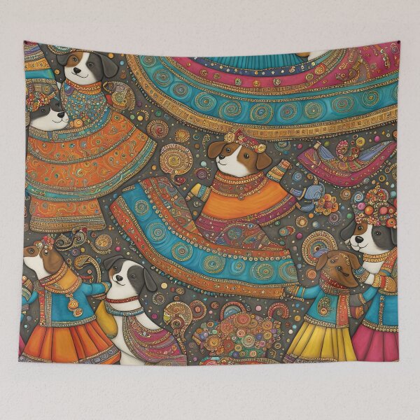 Item preview, Folk Art Bollywood Puppy  designed and sold by Colin Bentham.