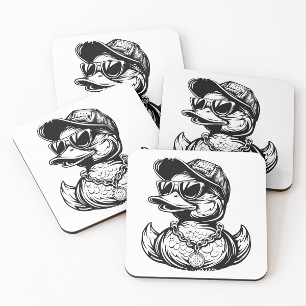 Item preview, Gangsta Duck Illustration – Cool Hip-Hop Style Duck in Shades and Chain designed and sold by inkoutninja.