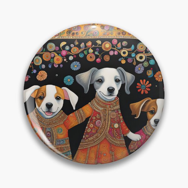 Item preview, Folk Art Bollywood Puppy  designed and sold by Colin Bentham.