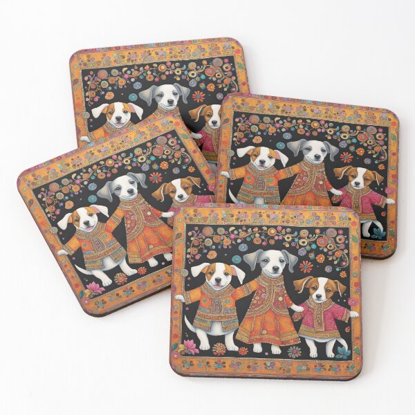 Item preview, Folk Art Bollywood Puppy  designed and sold by Colin Bentham.