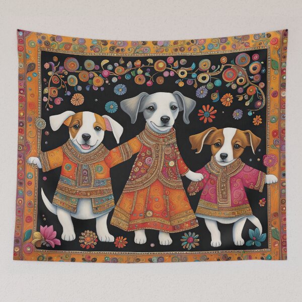 Item preview, Folk Art Bollywood Puppy  designed and sold by Colin Bentham.