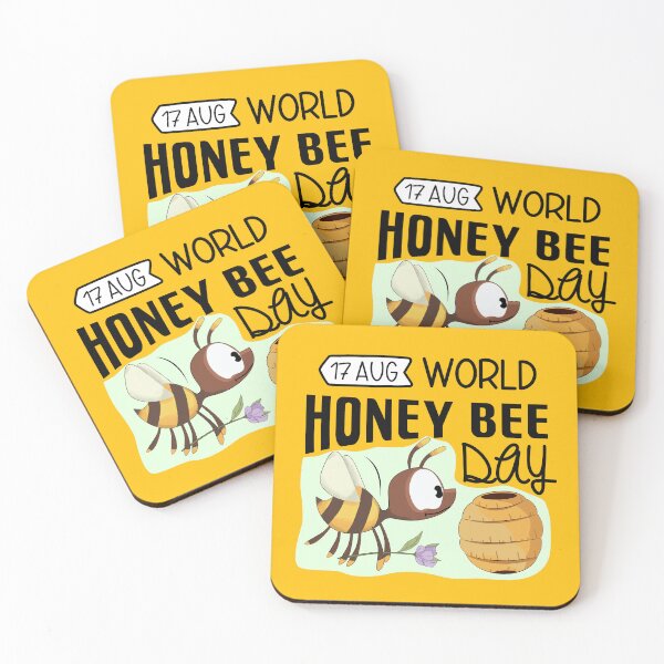 Item preview, 17 Aug World Honey Bee Day - Wacky Holidays  designed and sold by ChemicalXShop.