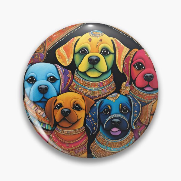 Item preview, Folk Art Bollywood Puppy  designed and sold by Colin Bentham.