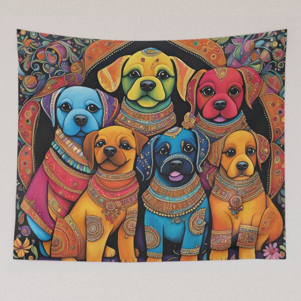 Item preview, Folk Art Bollywood Puppy  designed and sold by Colin Bentham.
