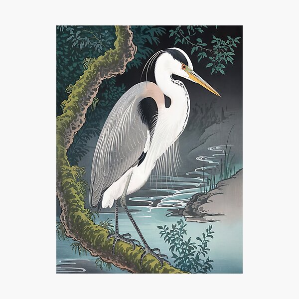 Artikel-Vorschau von Reihergemälde von Ohara Koson , designt und verkauft von Tamas Das.