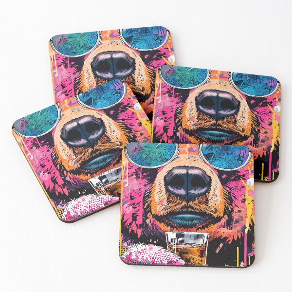 Item preview, Cool Bear with Beer Pop Art designed and sold by paulrommer.