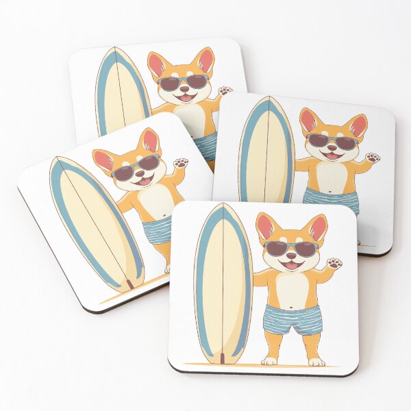 Item preview, Surfing Shiba Inu – Cute Retro Beach Dog Design designed and sold by FreeMaMindStudio.