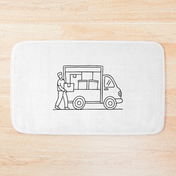 Item preview, Person packing boxes and loading them into a moving truck, preparing to relocate designed and sold by rasagamastore.