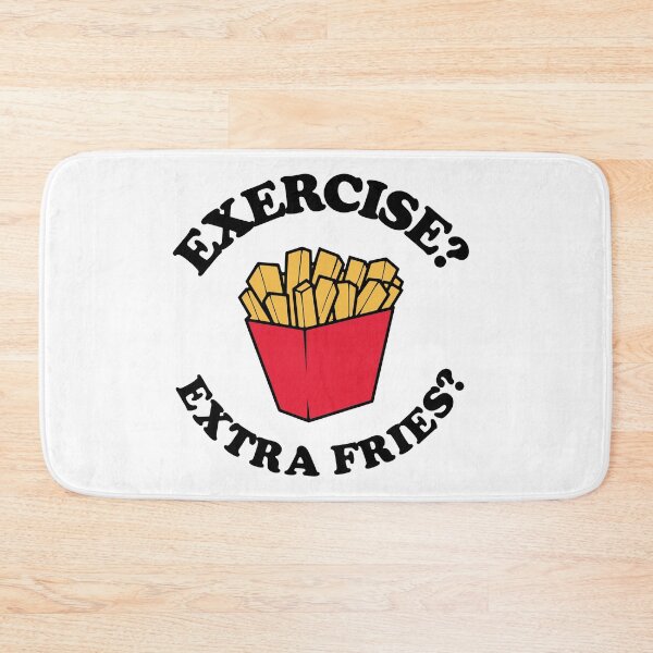 Item preview, Exercise? Extra Fries! – Funny Food Quote Design designed and sold by The secret storage room.