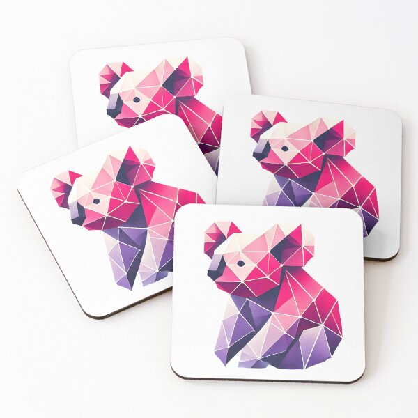 Item preview, Polygonal Koala in Pink and Purple designed and sold by Koalangel.