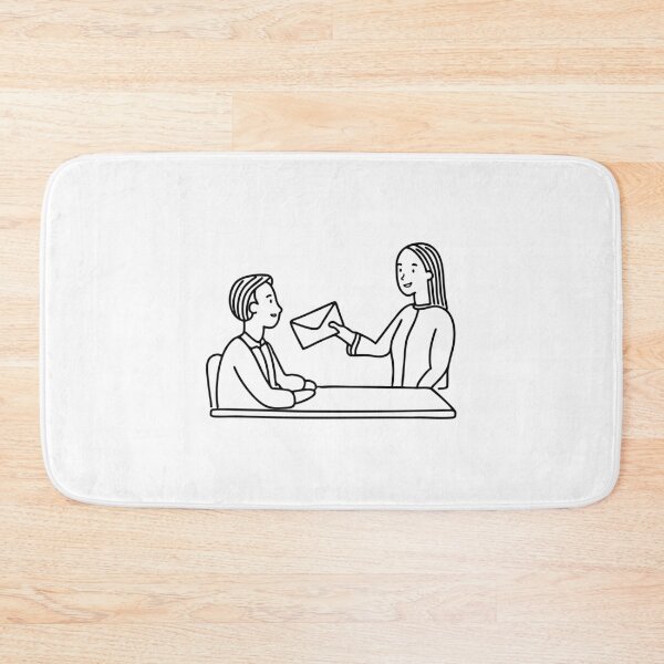 Item preview, Person handing resignation letter to desk with a calm face designed and sold by rasagamastore.