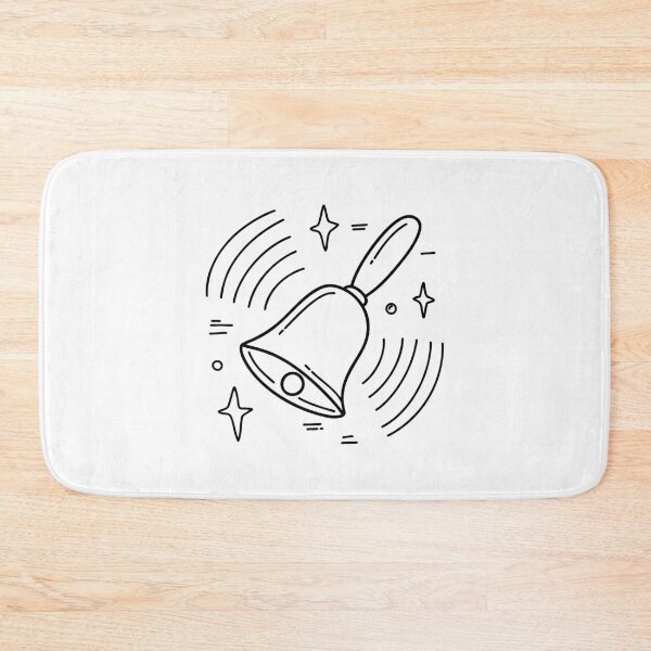 Item preview, Bell swinging mid-air with vibration lines and floating sound icons designed and sold by rasagamastore.