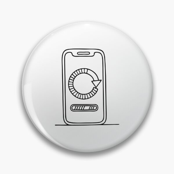 Item preview, Phone showing restart icon with loading bar and motion lines designed and sold by rasagamastore.