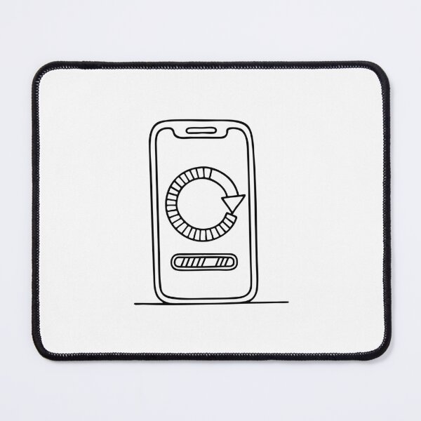 Item preview, Phone showing restart icon with loading bar and motion lines designed and sold by rasagamastore.