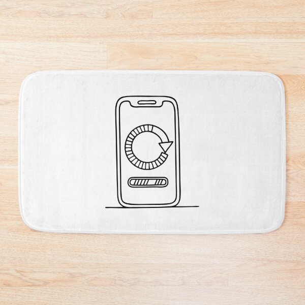 Item preview, Phone showing restart icon with loading bar and motion lines designed and sold by rasagamastore.