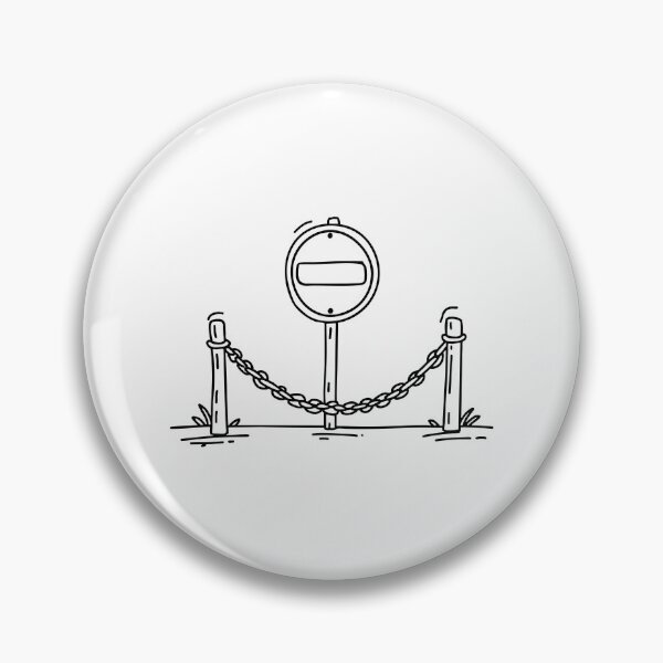 Item preview, Restrict signboard placed on a path blocked by a chain designed and sold by rasagamastore.