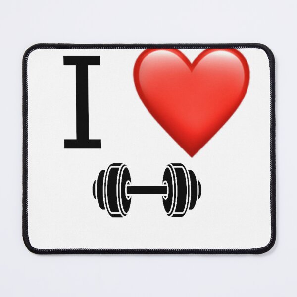 Item preview, I love dumbbell funny t shirt designed and sold by Pixomadesigns.