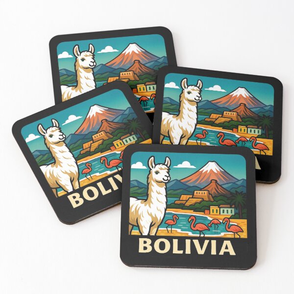Item preview, Bolivia - Salar de Uyuni, Llama & Flamingos designed and sold by Myra365Art.