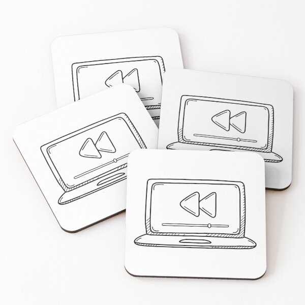 Item preview, Music player interface with rewind icon and song timeline on laptop screen designed and sold by rasagamastore.