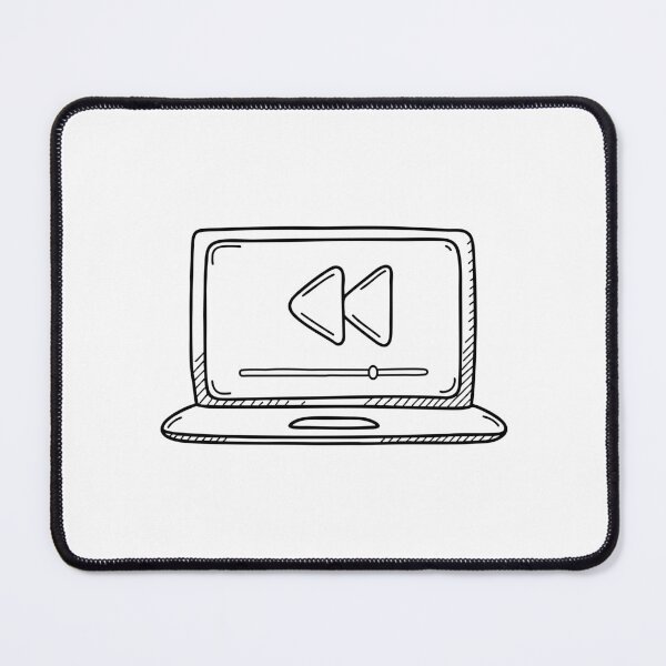 Item preview, Music player interface with rewind icon and song timeline on laptop screen designed and sold by rasagamastore.