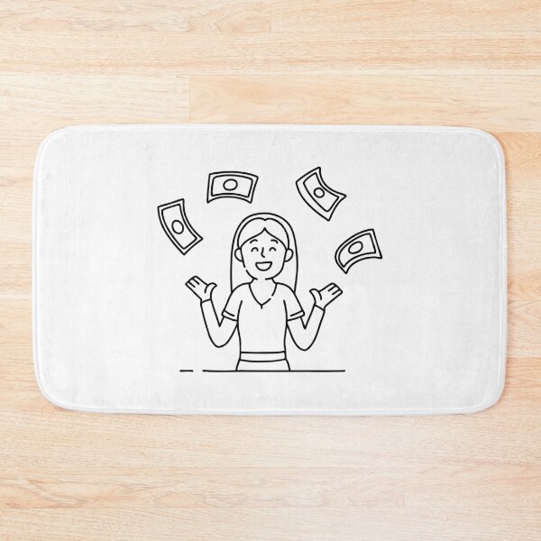 Item preview, Person throwing money bills into the air with wide smile designed and sold by rasagamastore.