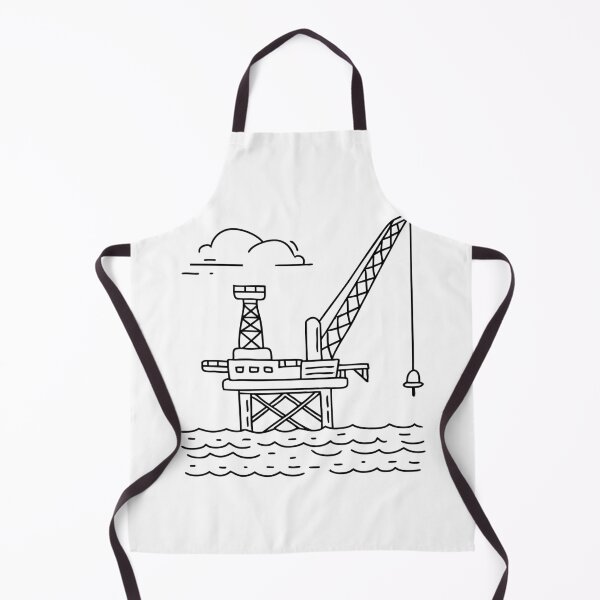 Item preview, Offshore oil rig with crane arm extended over the platform designed and sold by rasagamastore.