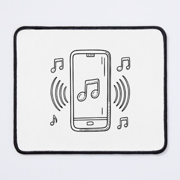 Item preview, Smartphone ringing with sound wave and floating musical notes designed and sold by rasagamastore.