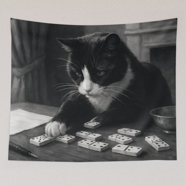 Item preview, Cat playing at the table designed and sold by Sigtrix.