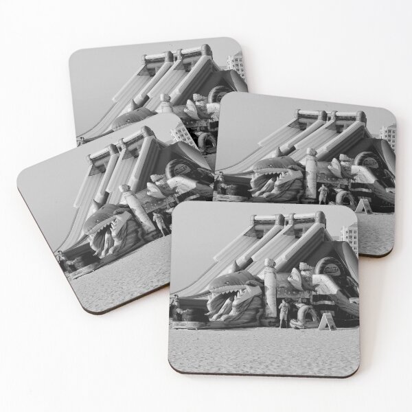 Item preview, Clearwater Beach Shark Slides Black And White designed and sold by MercerImages.