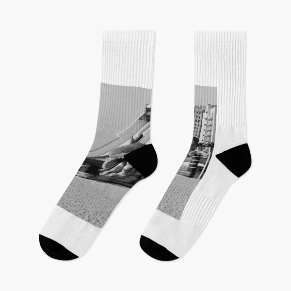 Item preview, Clearwater Beach Shark Slides Black And White designed and sold by MercerImages.