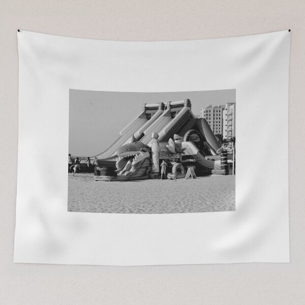 Item preview, Clearwater Beach Shark Slides Black And White designed and sold by MercerImages.
