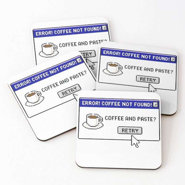Item preview, Error! Coffee Not Found – Funny Coffee & Tech Retro Pixel Art Design designed and sold by Motif Store.
