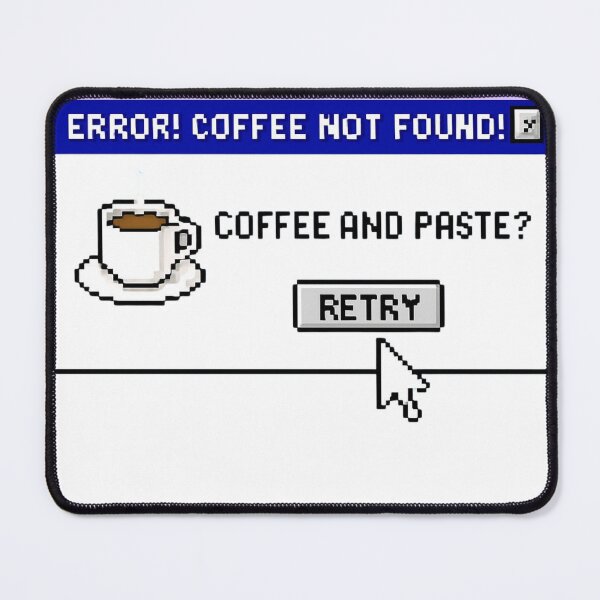 Item preview, Error! Coffee Not Found – Funny Coffee & Tech Retro Pixel Art Design designed and sold by Motif Store.
