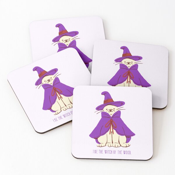 Item preview, Cute Halloween White cat as purple witch Pet Costume designed and sold by Dark & Darling.