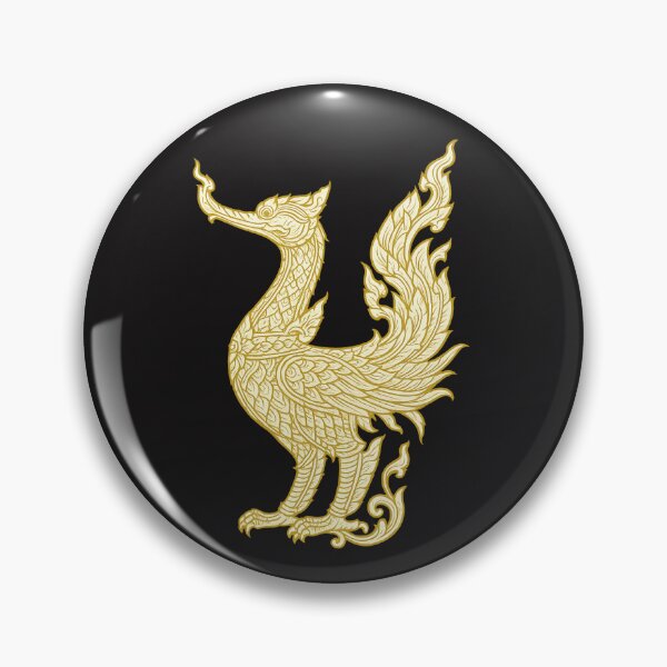 Item preview, "Golden Thai Hong – Mythical Swan Line Art"  "หงส์ทองลายไทย – Thai Mythical Swan" designed and sold by Korn & Q.