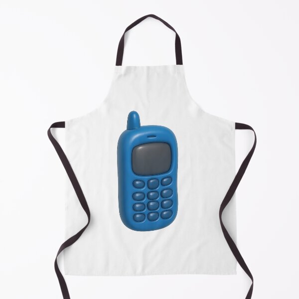 Item preview, Inflated retro mobile phone in blue with transparent background, AI generated designed and sold by dvoevnore.