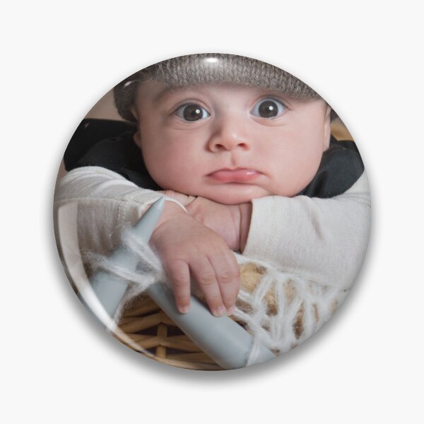 Item preview, Baby boy in a basket designed and sold by Dreamscape Eclectic .