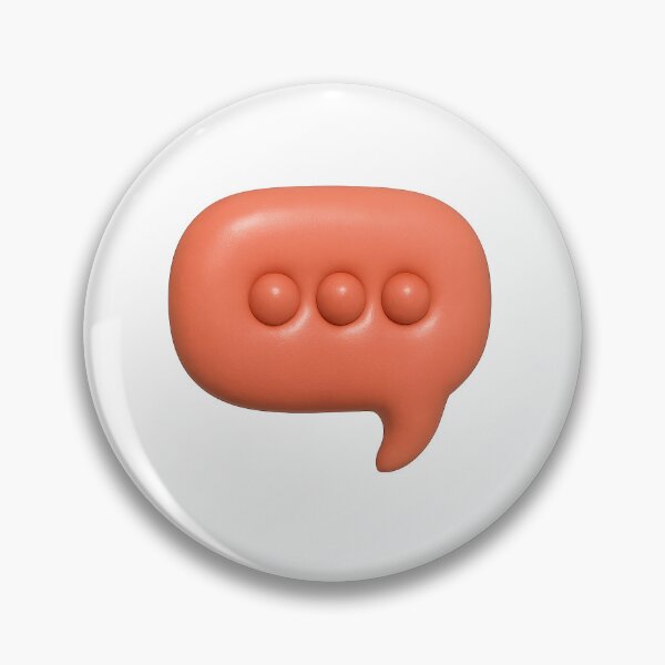 Item preview, Inflated retro speech bubble with three dots on transparent background, AI generated designed and sold by dvoevnore.