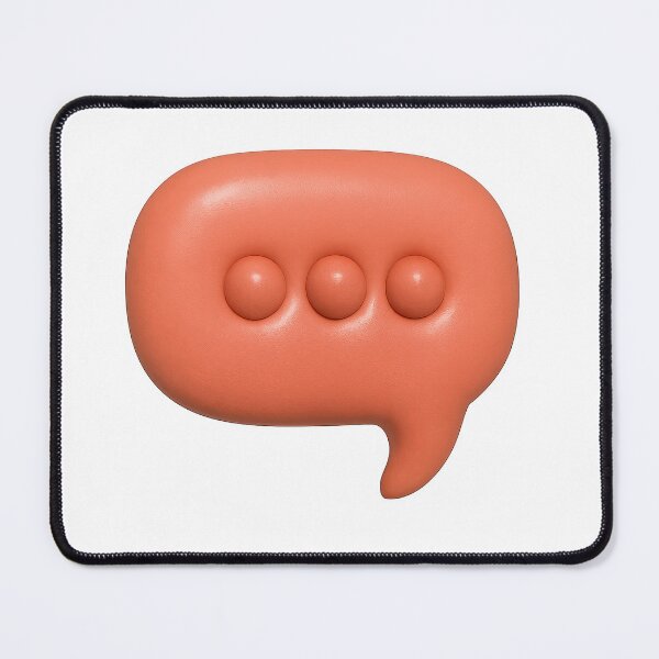 Item preview, Inflated retro speech bubble with three dots on transparent background, AI generated designed and sold by dvoevnore.