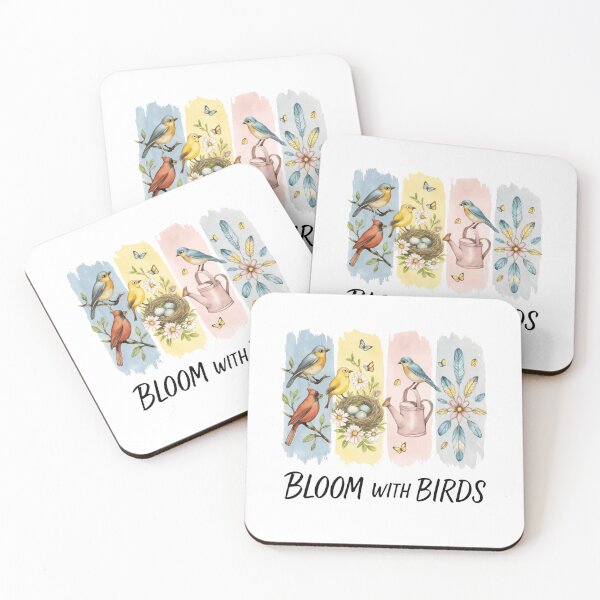Item preview, Bloom with Birds – Whimsical Spring Garden Design with Birds and Flowers designed and sold by Furr-n-Purr.