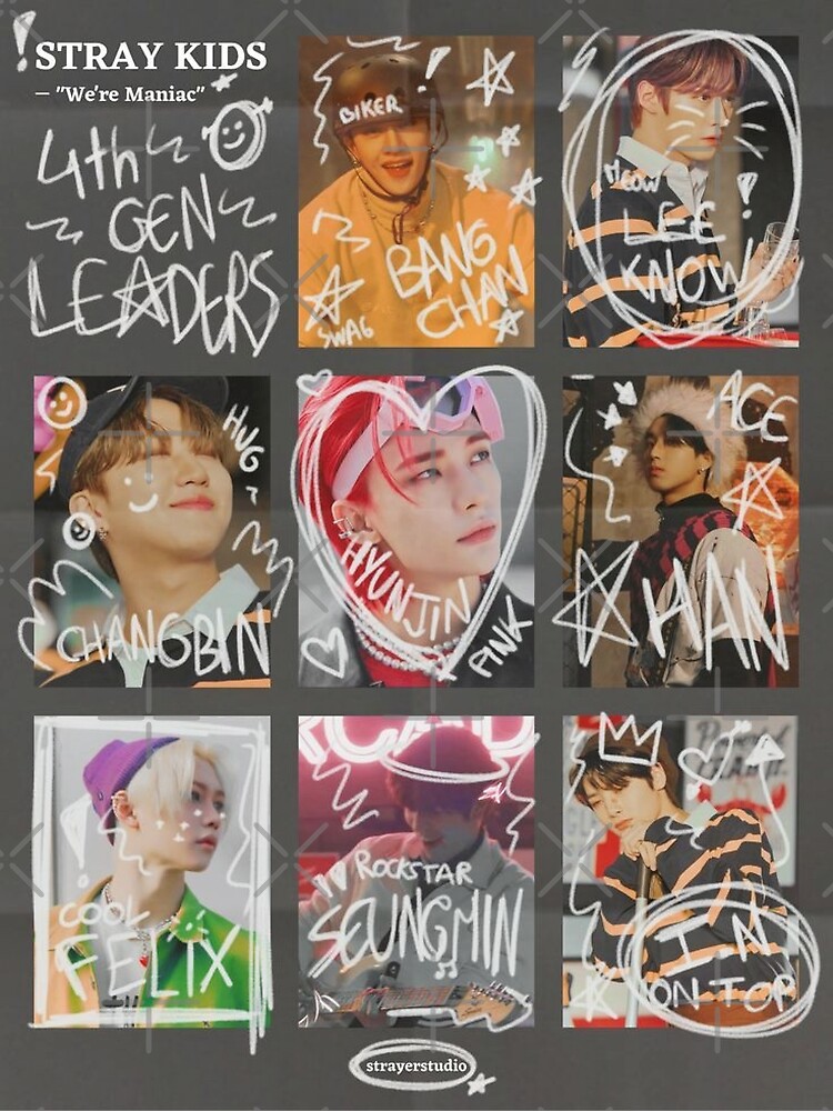 Stray Kids maniac poster SKZ SKZoo you make stray kids stay bang